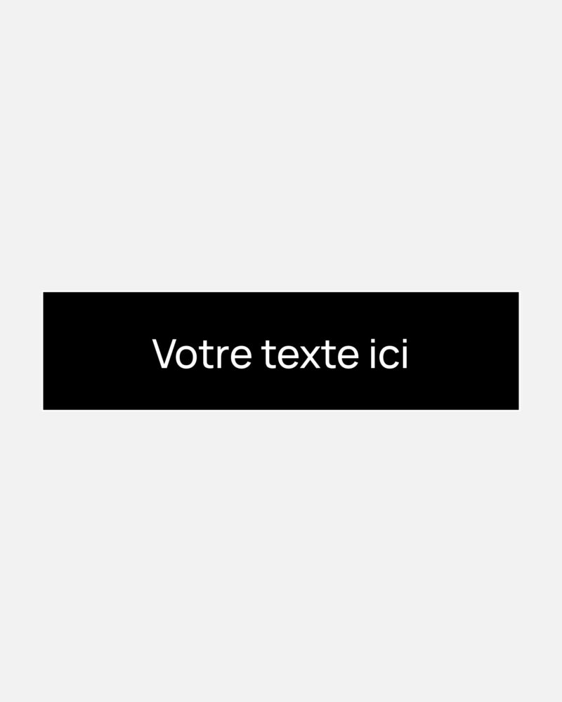 GRAVURE PLAQUE BOÎTE À LETTRES (100×25MM) NOIRE