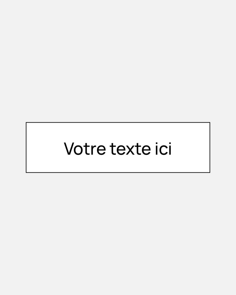 GRAVURE PLAQUE INTERPHONE (55×15MM) BLANCHE